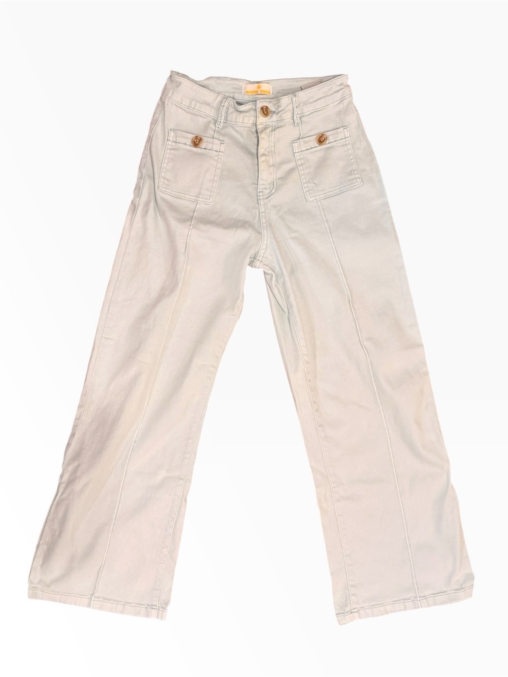 Maison ohado Cream Wide-Leg Pants - Sz M
